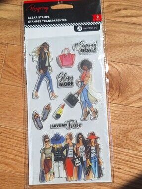 Hampton Art Rongrong Clear Stamps Set Squad Goals